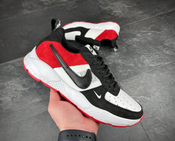 Чоловічі шкіряні кросівки Nike Код: 112 чор/біл/чер - Зображення 7