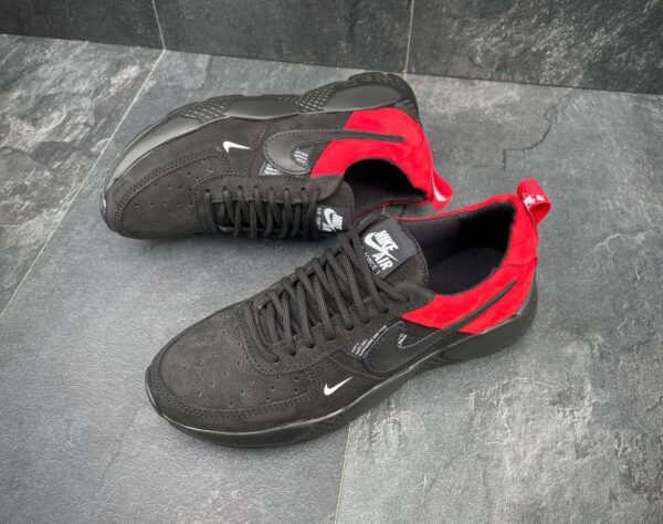 Чоловічі шкіряні кросівки Nike Код: М115 чор/чер - Зображення 2
