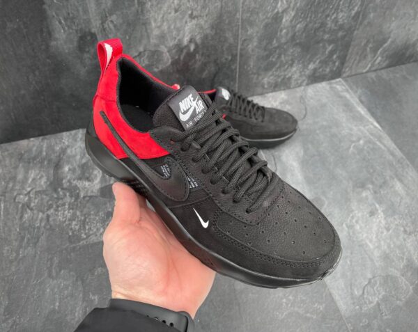 Чоловічі шкіряні кросівки Nike Код: М115 чор/чер - Зображення 8