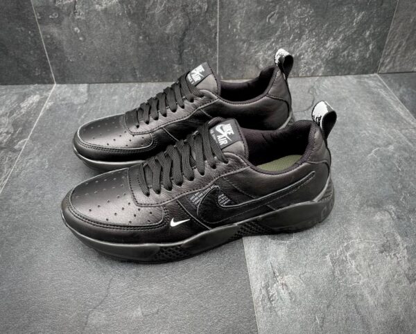 Чоловічі шкіряні кросівки Nike Код: М111 чор