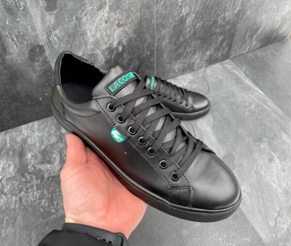 Чоловічі шкіряні кеди Lacoste Код: L6/3 ч.т - Зображення 8