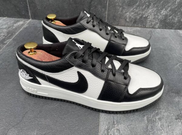 Чоловічі шкіряні кеди Nike Jordan Код: N193 чор/біл - Зображення 6