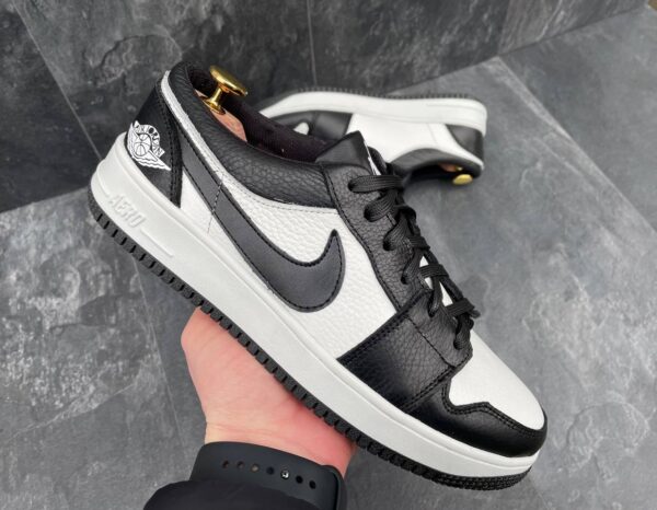 Чоловічі шкіряні кеди Nike Jordan Код: N193 чор/біл - Зображення 8