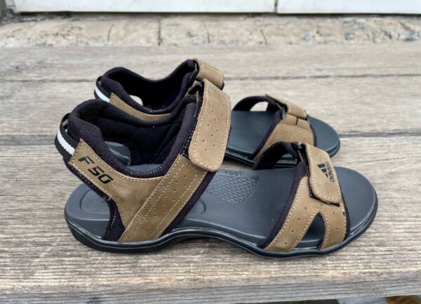 Чоловічі шкіряні сандалі Adidas Код: F50-3 ол - Зображення 3