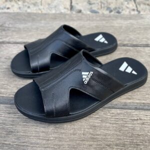 Чоловічі шкіряні шльопанці Adidas Код: АШ37 ч.т