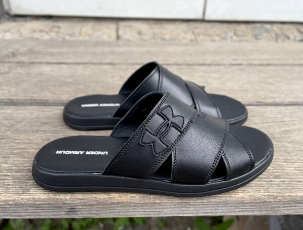 Чоловічі шкіряні шльопанці Under Armour Код: Ш36 U.A - Зображення 3