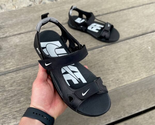 Чоловічі шкіряні сандалі Nike Код: N40 ч/б - Зображення 2