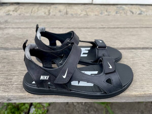 Чоловічі шкіряні сандалі Nike Код: N40 ч/б - Зображення 4
