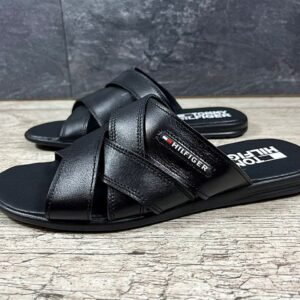 Чоловічі шкіряні шльопанці Tommy Hilfiger Код: Ш33 ч.т.