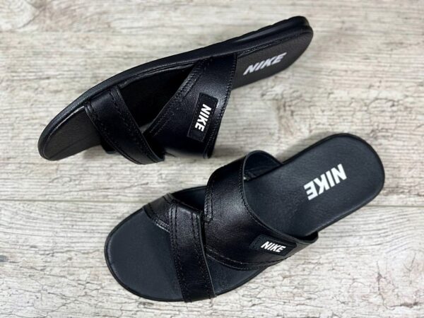 Чоловічі шкіряні шльопанці Nike Код: Ш35 ч.т. - Зображення 6