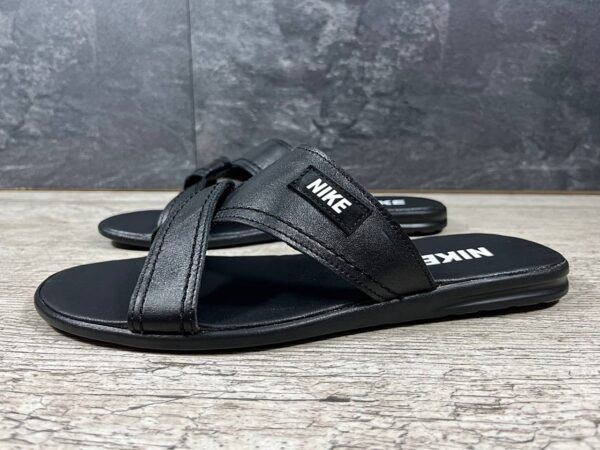 Чоловічі шкіряні шльопанці Nike Код: Ш35 ч.т. - Зображення 9