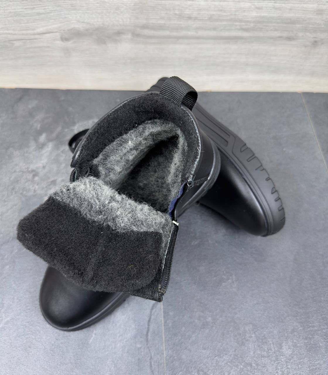 Чоловічі шкіряні черевики Nivas  Код: 2317 чорний - Зображення 4