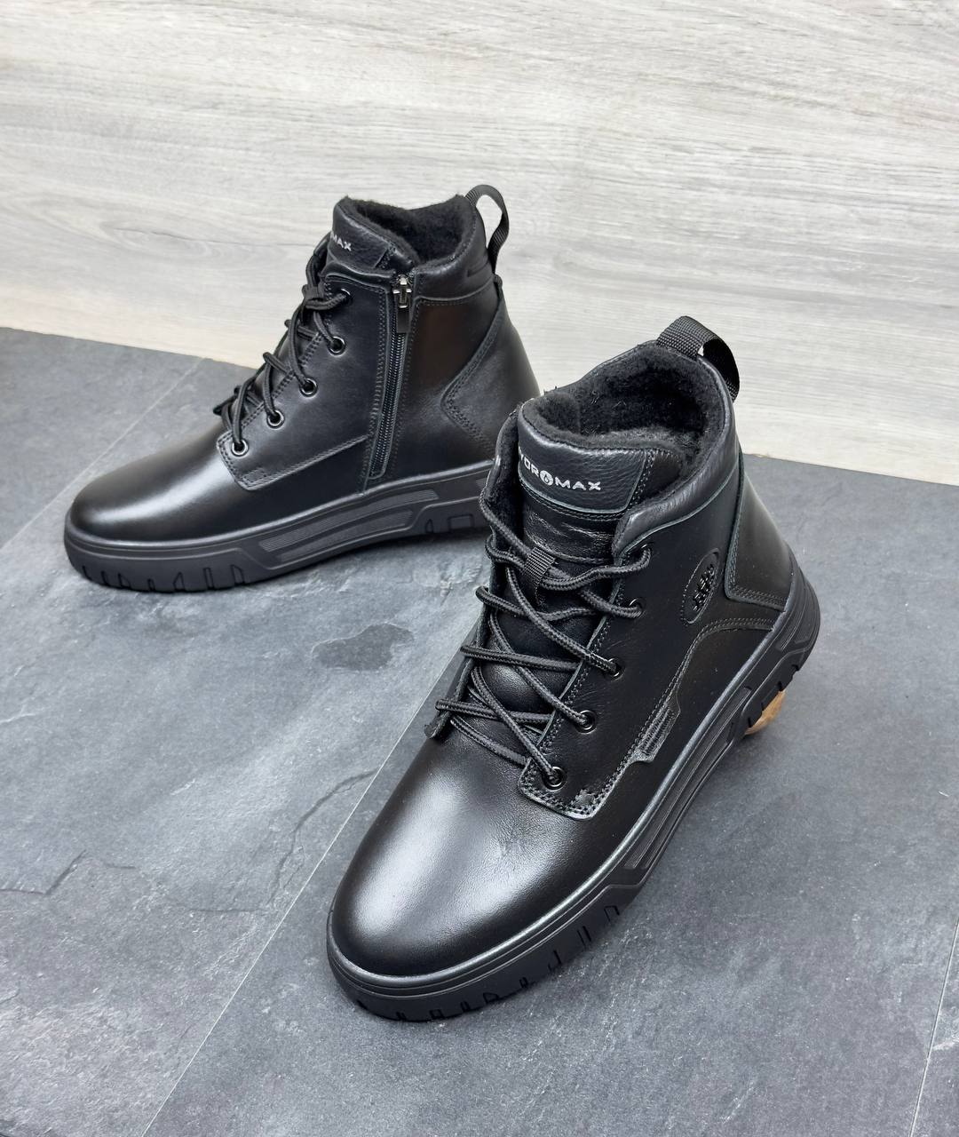 Чоловічі шкіряні черевики Nivas  Код: 2317 чорний - Зображення 6