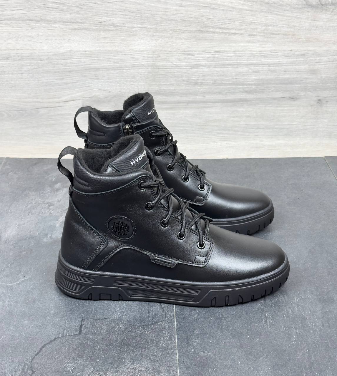 Чоловічі шкіряні черевики Nivas  Код: 2317 чорний - Зображення 5