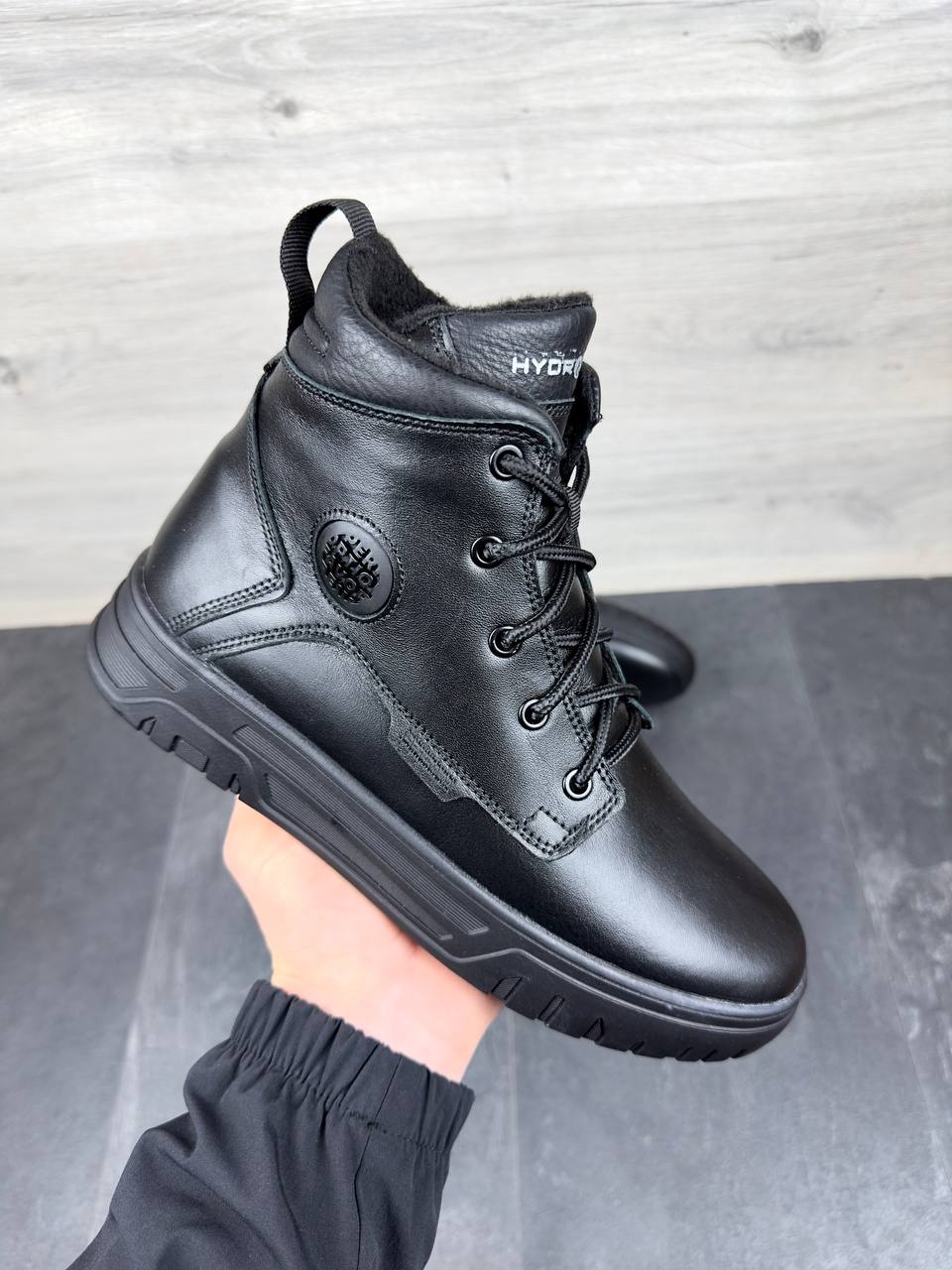 Чоловічі шкіряні черевики Nivas  Код: 2317 чорний - Зображення 7