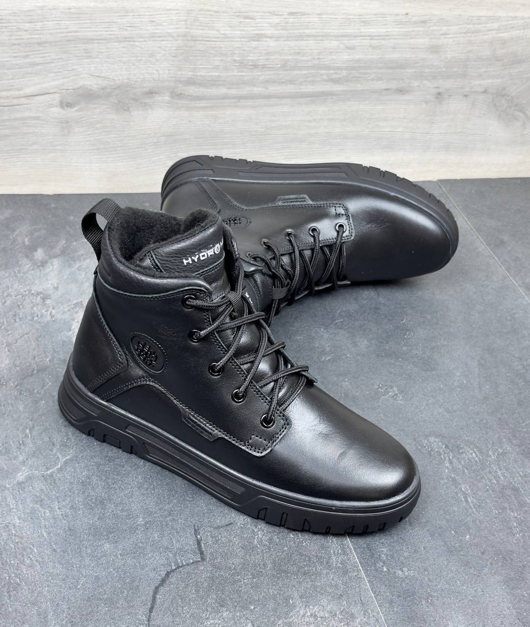 Чоловічі шкіряні черевики Nivas  Код: 2317 чорний - Зображення 2