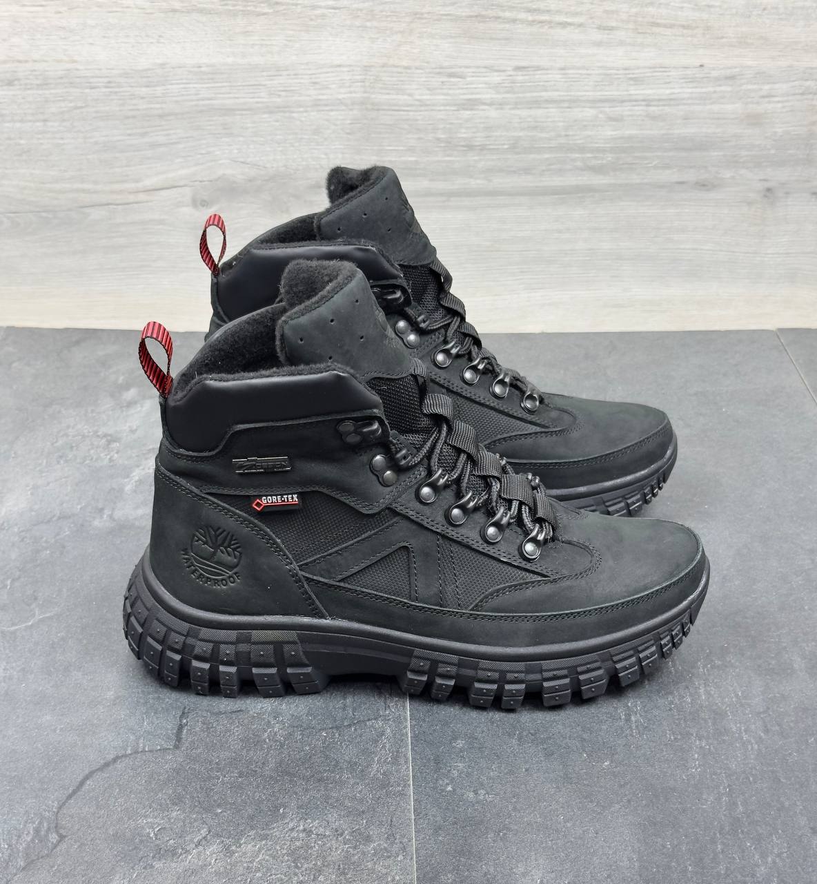 Чоловічі зимові шкіряні черевики  Код: Nivas 2421 - Зображення 6