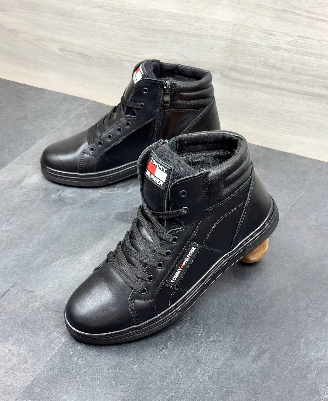 Чоловічі шкіряні зимові черевики  Код: ТН бот/зима - Зображення 2