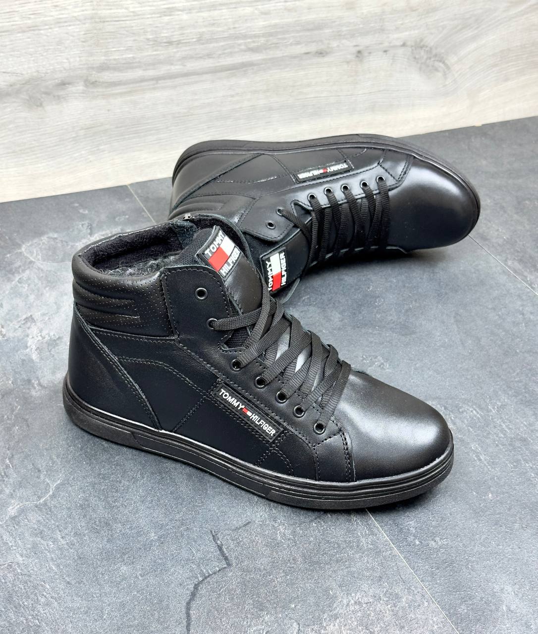 Чоловічі шкіряні зимові черевики  Код: ТН бот/зима - Зображення 4