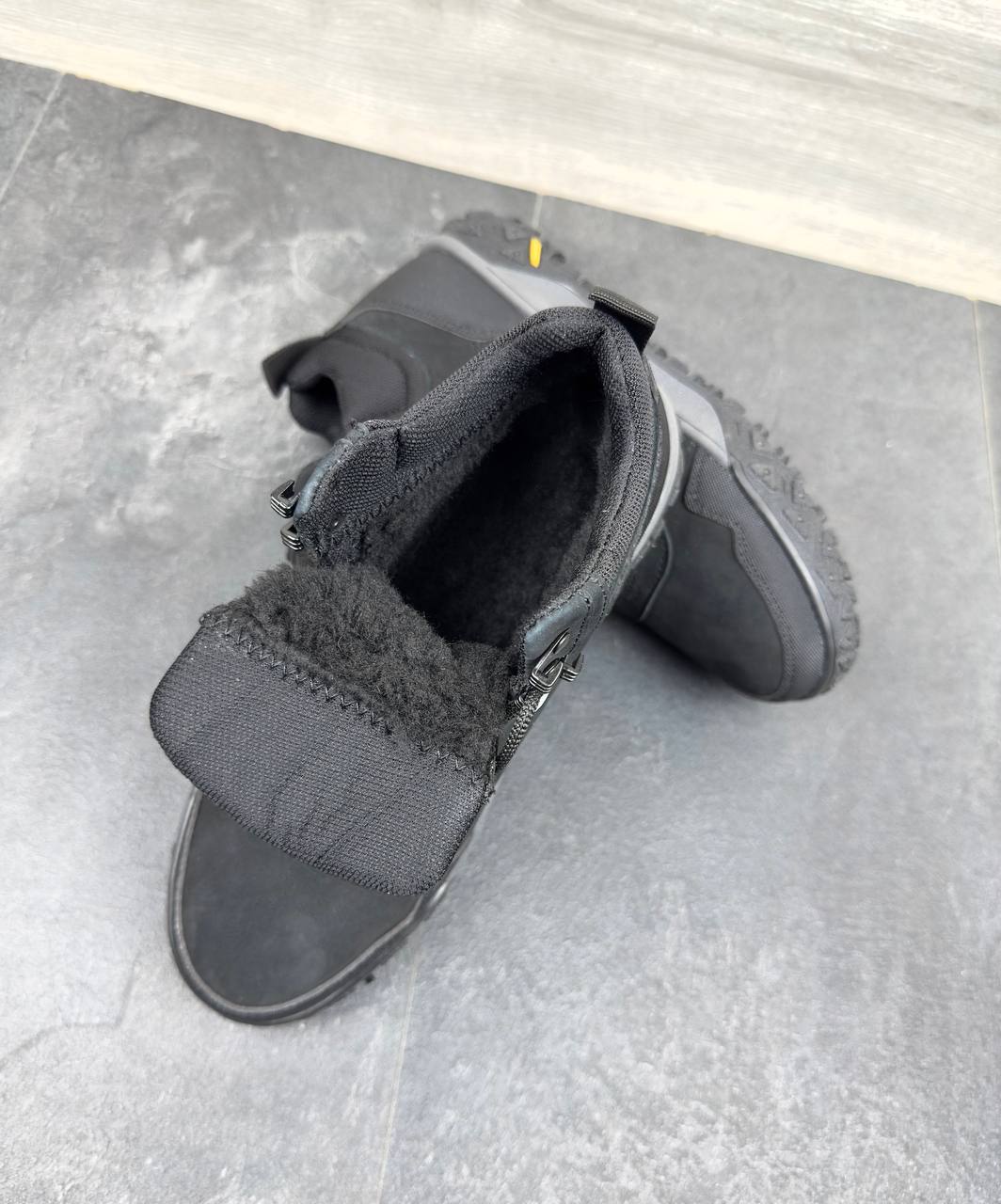 Чоловічі зимові нубукові черевики Код: Б02-50/7 чорний - Зображення 4