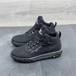 Чоловічі зимові нубукові черевики Код: Б02-50/7 чорний