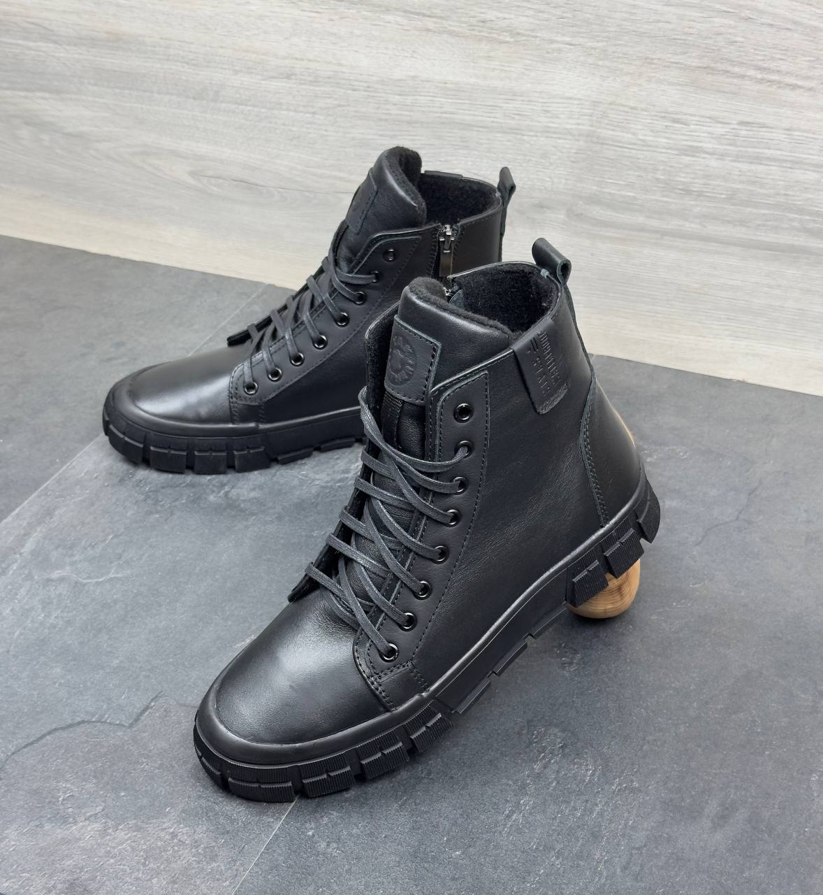 Чоловічі шкіряні черевики Nivas  Код: Б008 чорний - Зображення 2