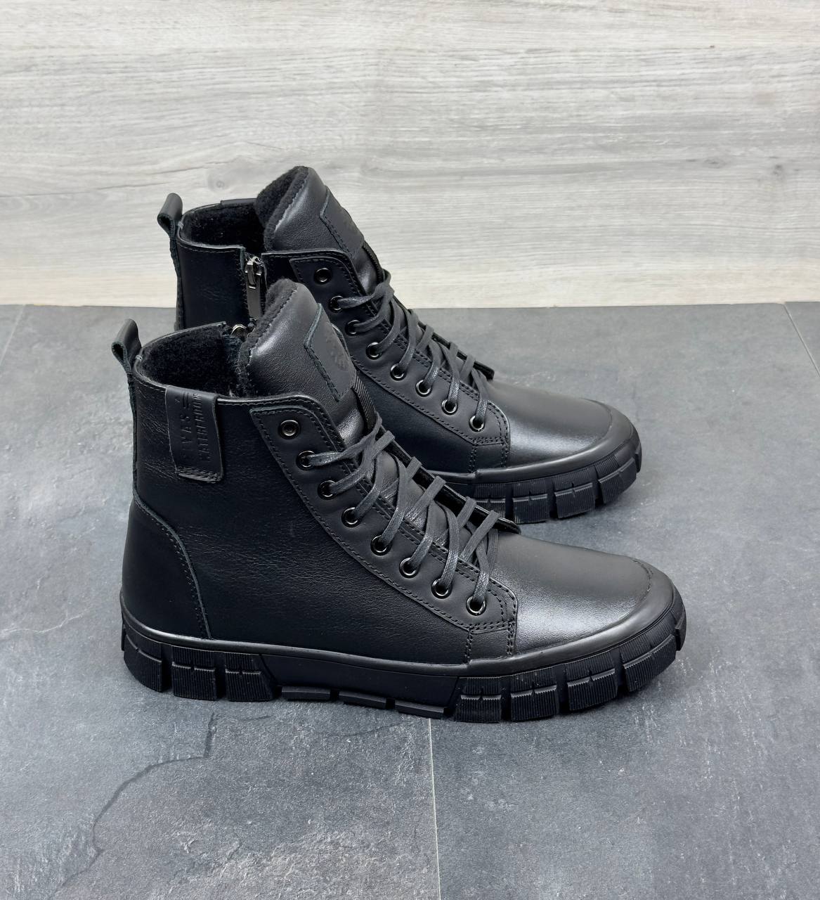 Чоловічі шкіряні черевики Nivas  Код: Б008 чорний - Зображення 3