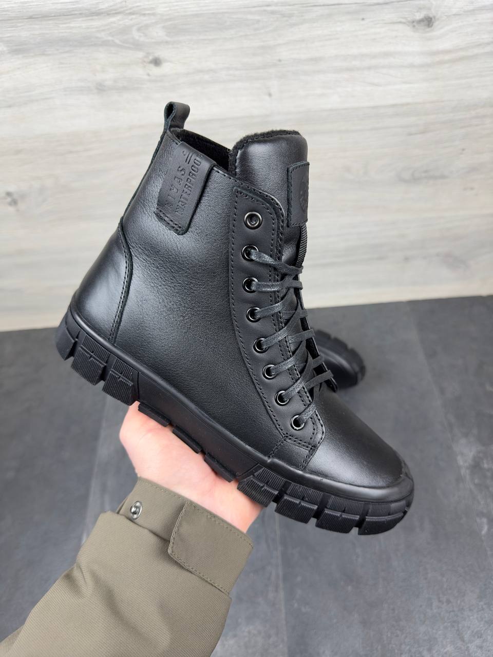 Чоловічі шкіряні черевики Nivas  Код: Б008 чорний - Зображення 4