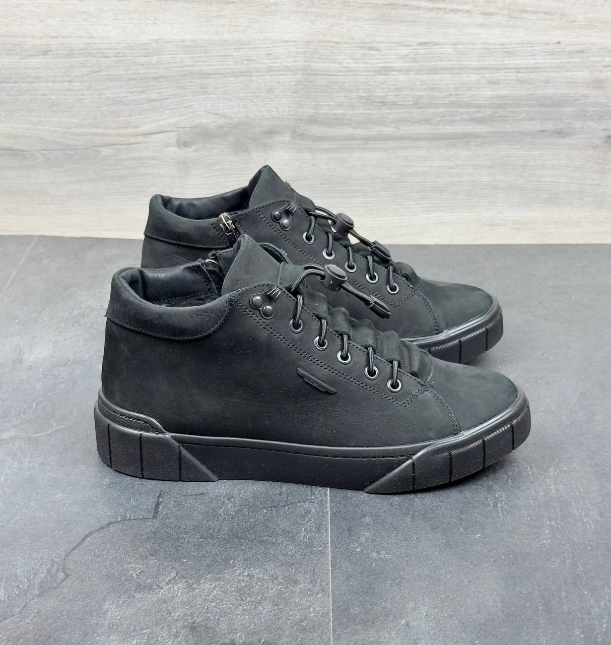 Чоловічі зимові нубукові кросівки Код: 311 ч/н - Зображення 6