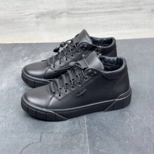 Зимові чоловічі шкіряні кросівки Код: 311 ч.р