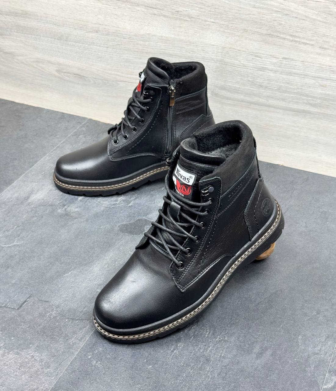 Чоловічі шкіряні черевики Nivas  Код: Nivas - Зображення 2