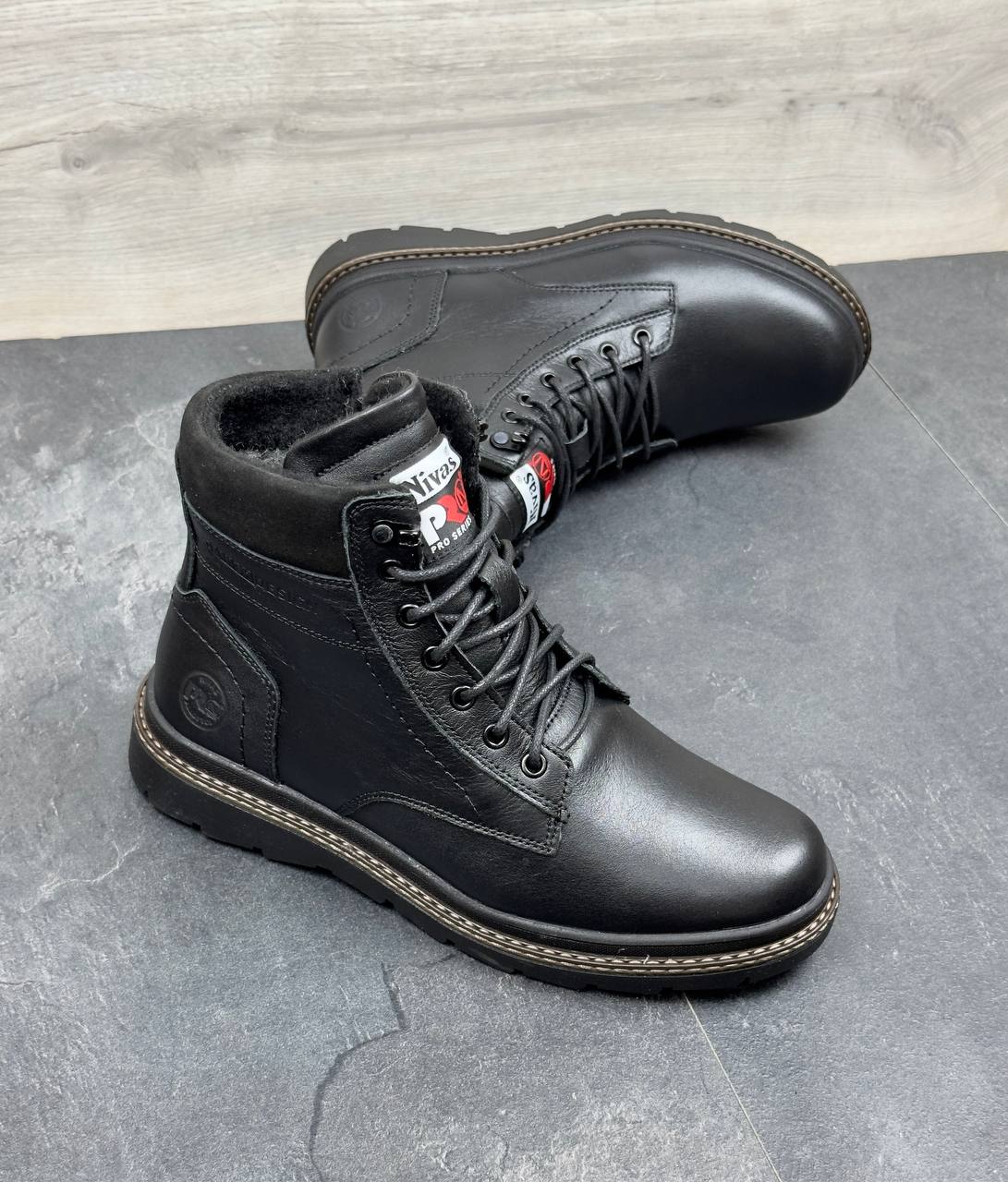 Чоловічі шкіряні черевики Nivas  Код: Nivas - Зображення 5