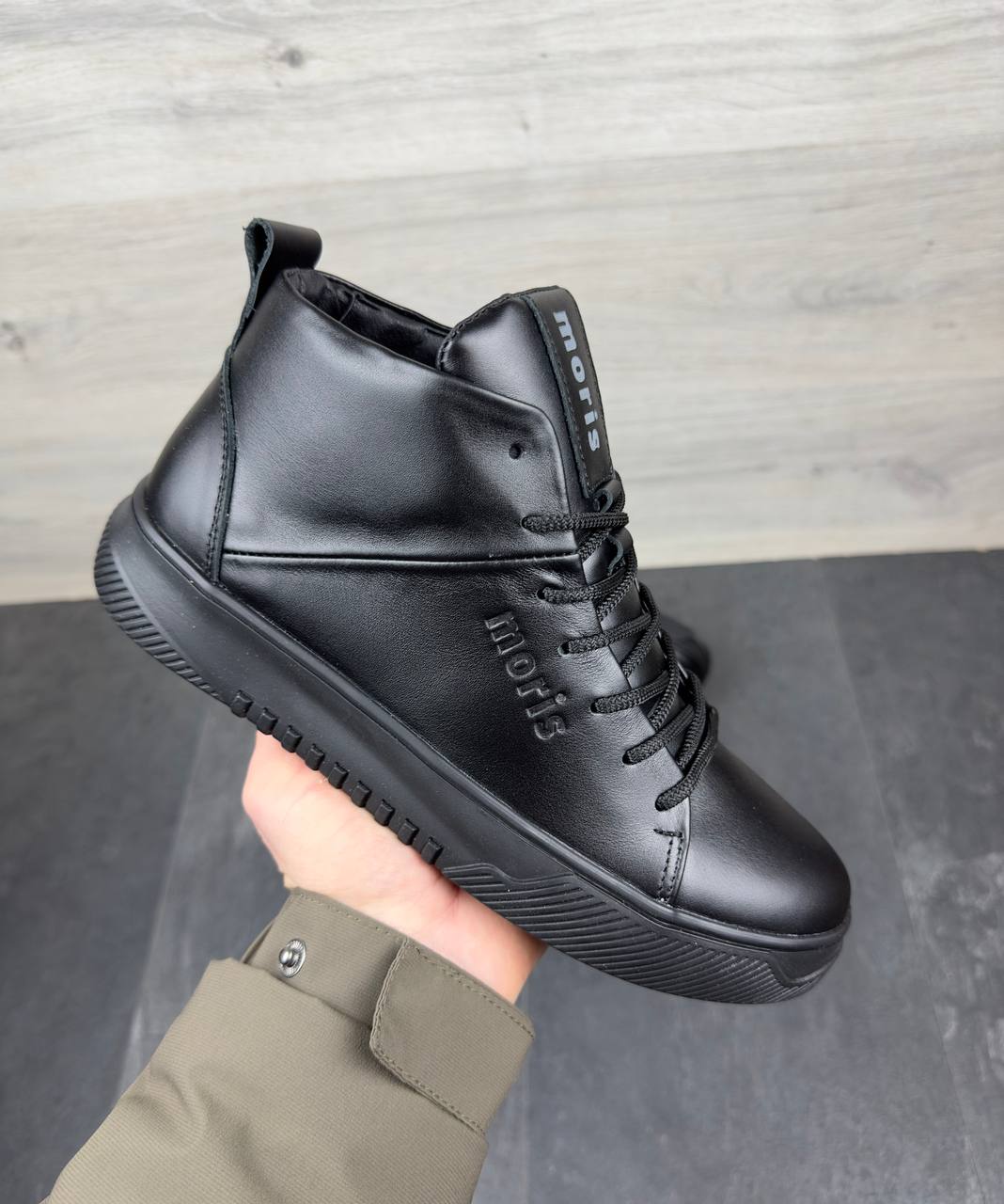 Чоловічі шкіряні зимові кеди/черевики  Код: ПБ13-50/2 moris - Зображення 4