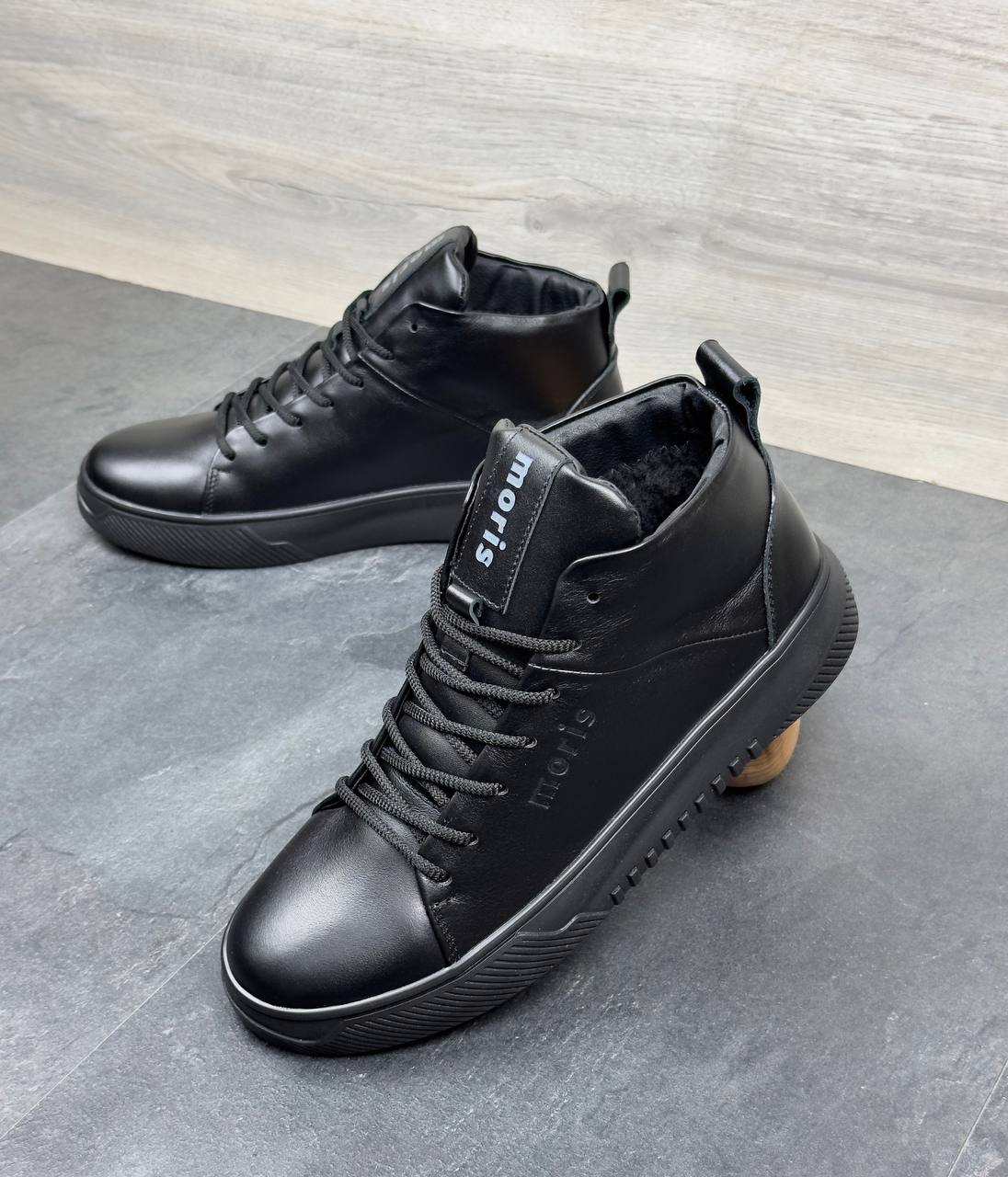 Чоловічі шкіряні зимові кеди/черевики  Код: ПБ13-50/2 moris - Зображення 2