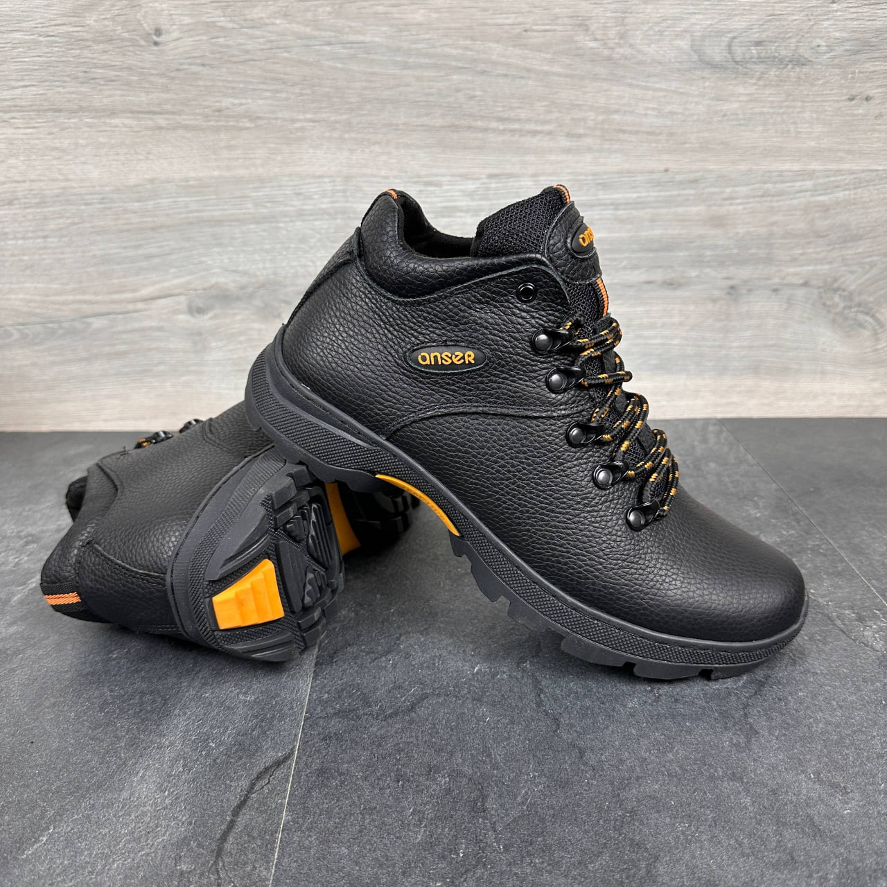 Чоловічі шкіряні черевики  Код: Б130 чорний - Зображення 2