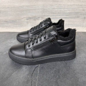 Чоловічі зимові шкіряні кросівки/кеди Код: 186 ч/р