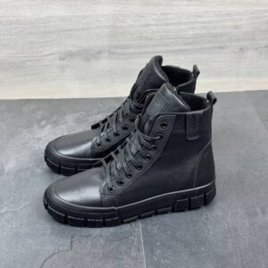 Чоловічі шкіряні черевики Nivas  Код: Б008 чорний