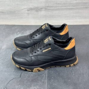 Чоловічі шкіряні зимові кросівки Код: R17/1 чер/бн