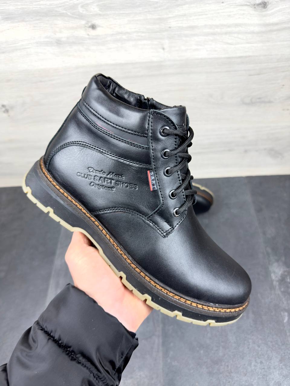 Зимові чоловічі шкіряні черевики Код: Sart823 - Зображення 4