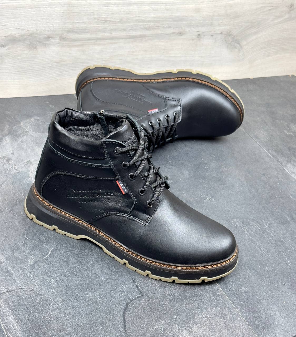 Зимові чоловічі шкіряні черевики Код: Sart823 - Зображення 5