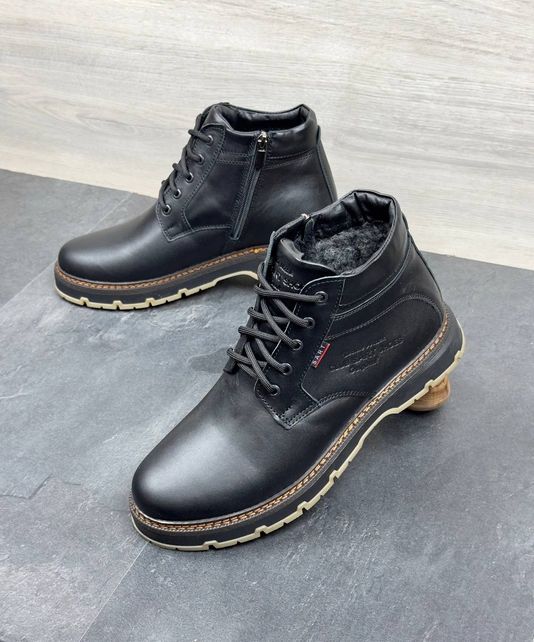 Зимові чоловічі шкіряні черевики Код: Sart823 - Зображення 2