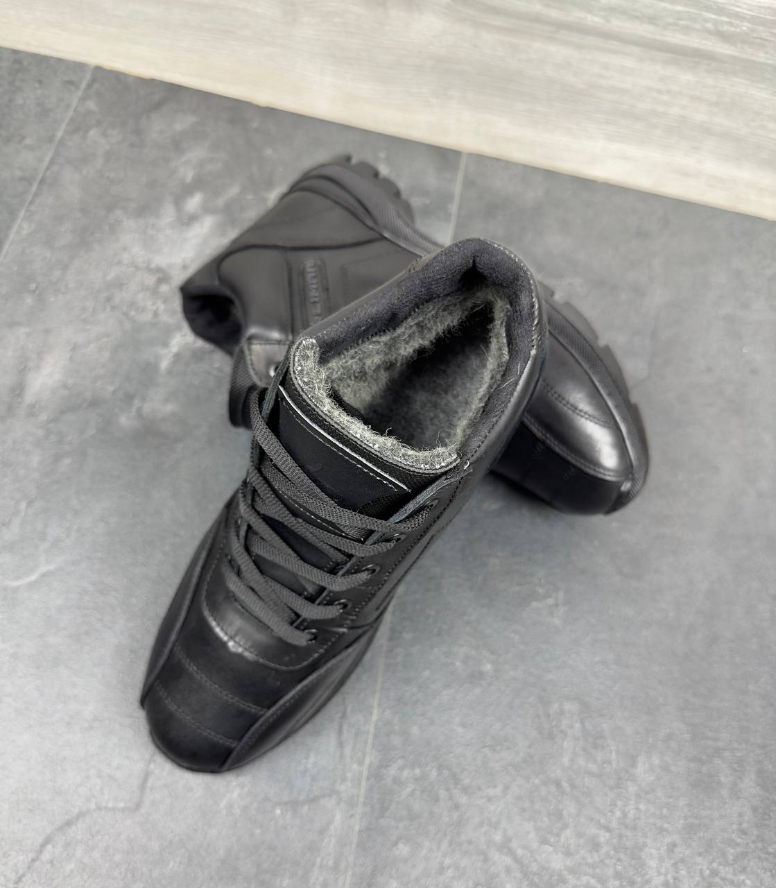 Чоловічі зимові шкіряні черевики Код: LR бот - Зображення 3