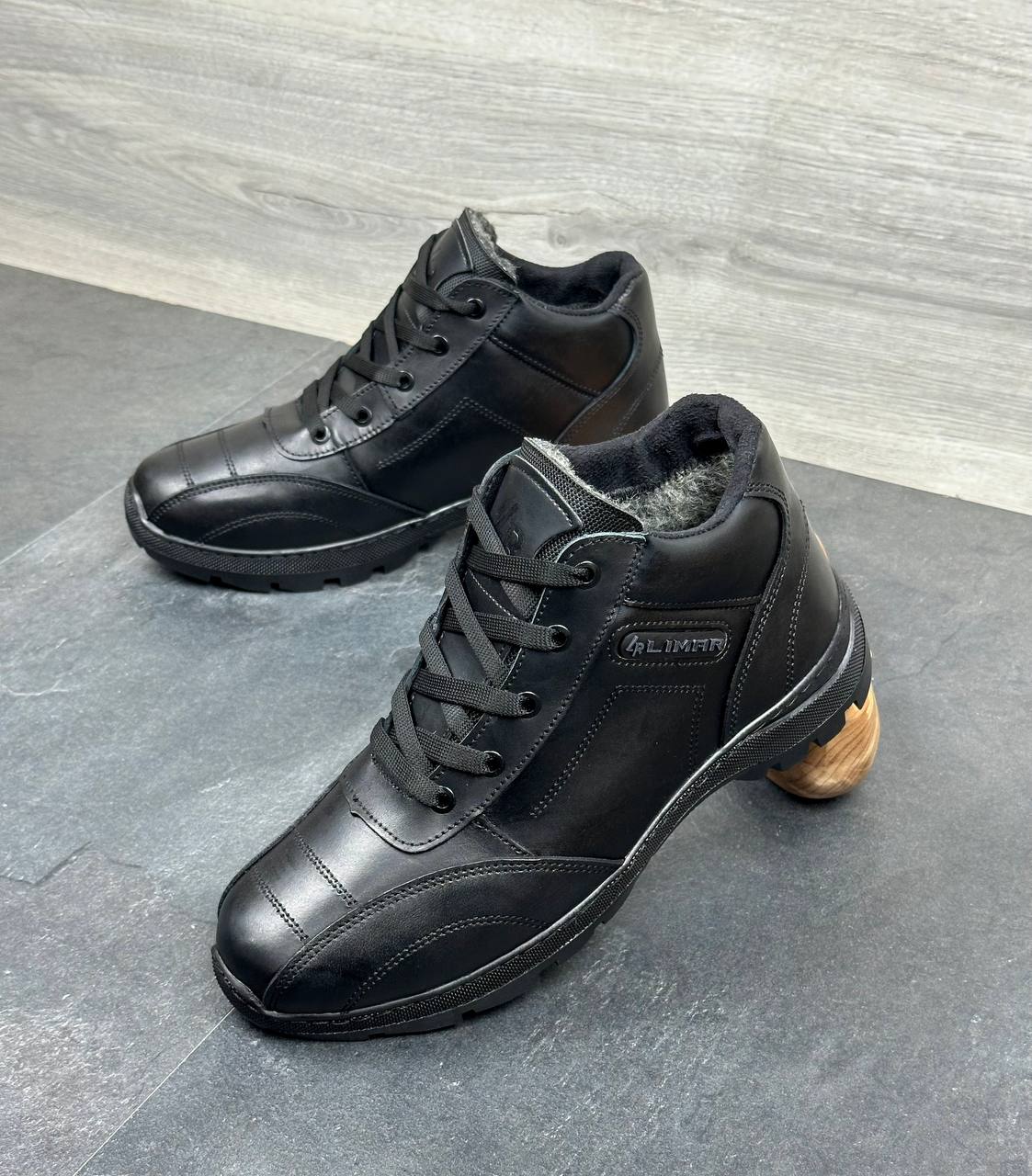 Чоловічі зимові шкіряні черевики Код: LR бот - Зображення 2