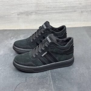 Чоловічі замшеві зимові черевики  Код: АВ23-4 чорний