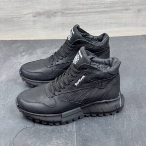 Чоловічі шкіряні зимові черевики Код: R16 бот/чорний