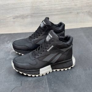 Чоловічі шкіряні зимові черевики Код: R16 бот/чер/сер