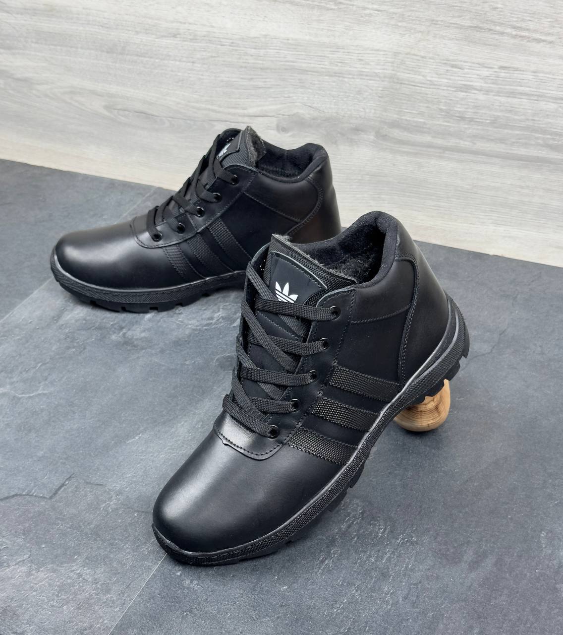 Чоловічі шкіряні зимові кросівки Код: А-5 бот - Зображення 5