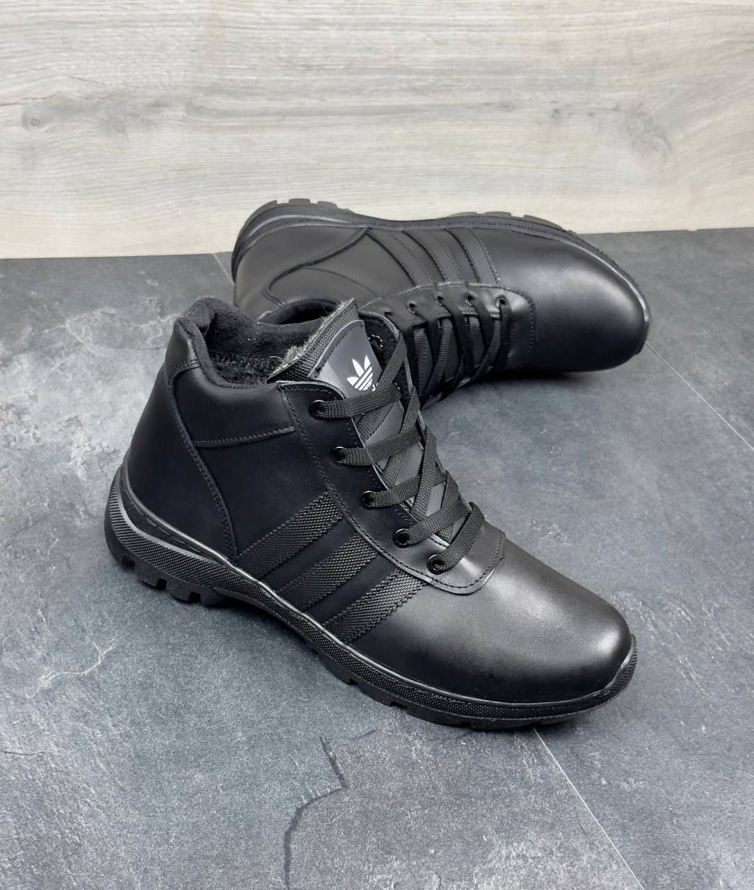 Чоловічі шкіряні зимові кросівки Код: А-5 бот - Зображення 2