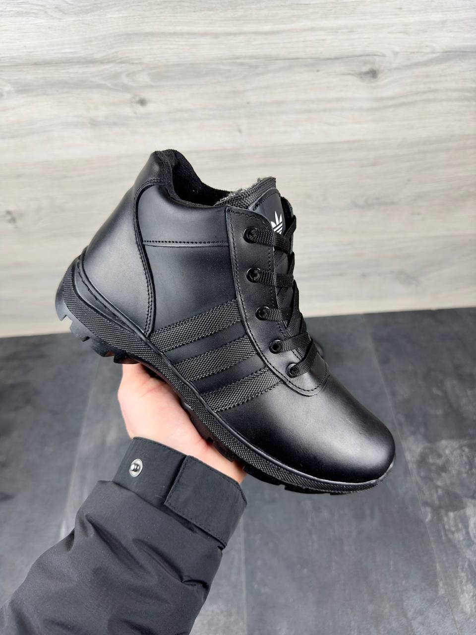 Чоловічі шкіряні зимові кросівки Код: А-5 бот - Зображення 6