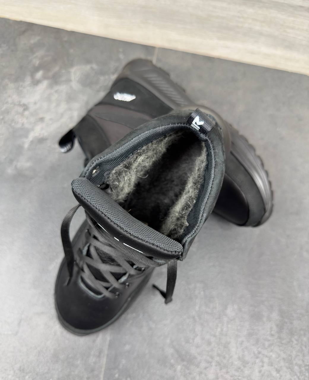 Чоловічі зимові шкіряні кросівки Код: 51 ч.н - Зображення 2